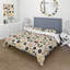 Ensemble de housse de couette Nordic Noir and Beige Simplicity Floral Grace - Floral-2124464573