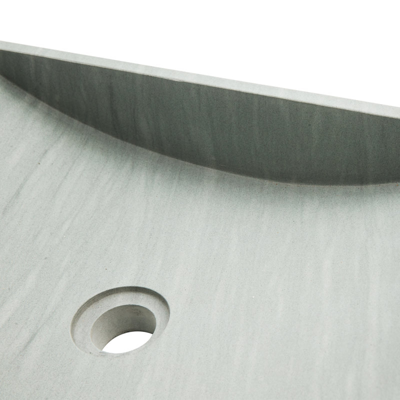 Ivy Bronx Tiara 350mm Stone Square Countertop Basin Bathroom Sink, Grey