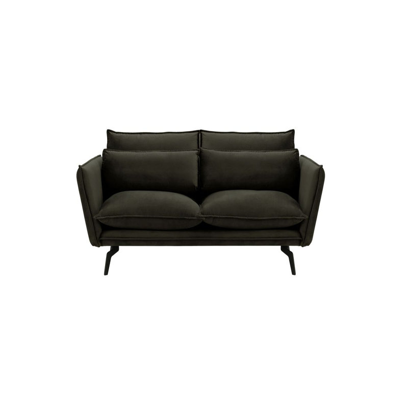 Dafinka 2 Seater Velvet Sofa, Black