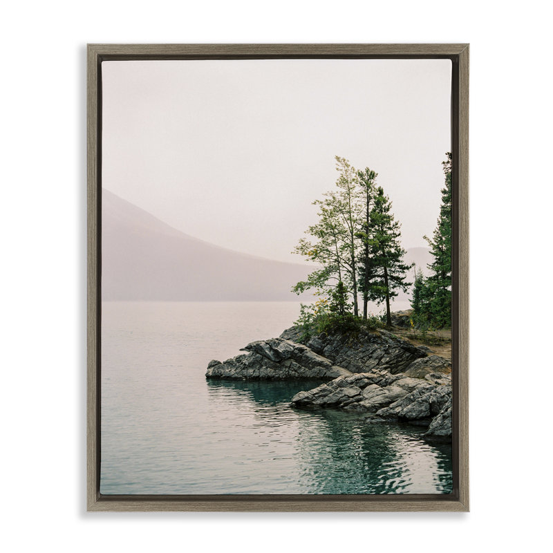 «Rocky Inlet Cove Floater» par Justine Milton, Cadre flottant orme Montalcino, H 21 po x l 17 po