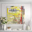 Red Yellow Gray Abstract Print-41557145