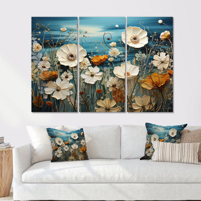 «Cool And Calming Flower Blooming Fields II», ensemble d'art sur toile