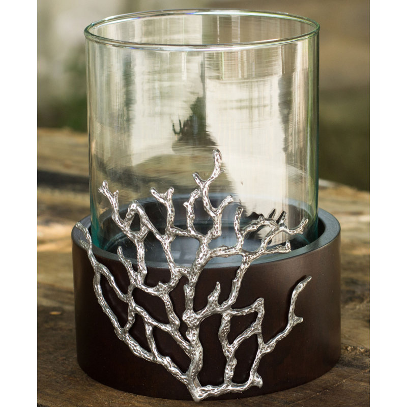 5'' H Wood Tabletop Hurricane