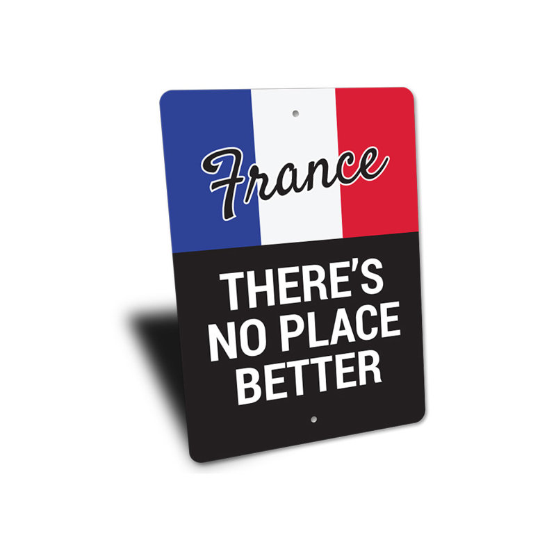 Plaque en aluminium French Pride, H 18 po x l 12 po x P 0,06 po