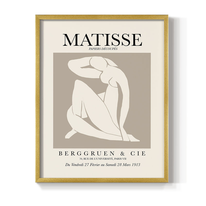 Matisse XCV Framed Print - Solid Wood, 10" H x 8" W