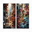 Surréalisme, couleurs chaotiques, ensemble d'art mural sur toile surréalisme-1057788238-1057788237