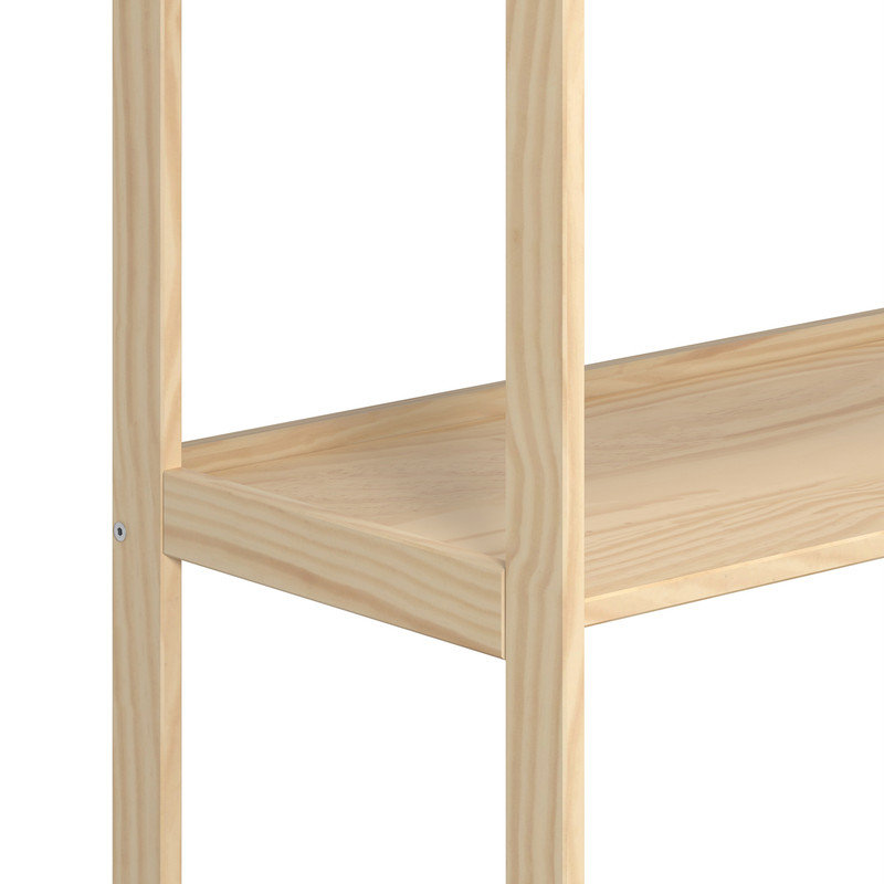 Tablette en bois massif Jela, H 63 po x l 32,6 po x P 14 po