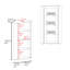 Vitrine Ruffin, 1 porte, 4 tablettes