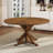 Round Solid Wood Construction Dining Table Set For 6 Person