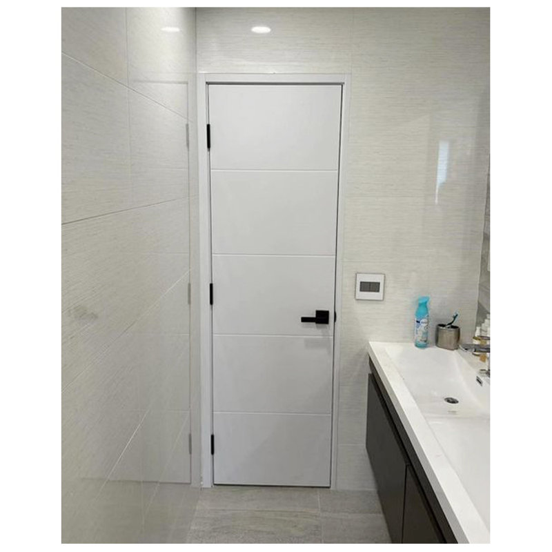 Porte coulissante intérieure graffiti pré-suspendue blanche traditionnelle gauche / droite, Droite, 17,75 po x 80 po 