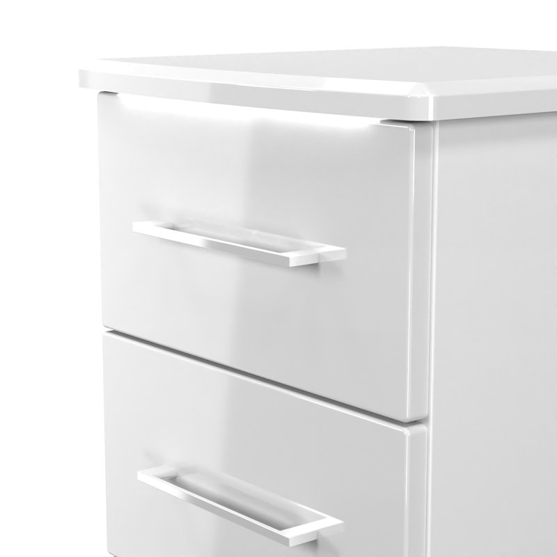 Cenie 40cm W Manufactured Wood Bedside Table, White