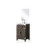 18 po W Meuble-lavabo en chêne brun avec comptoir et robinet en acrylique - Option élégante pour salle de bain 20 x P