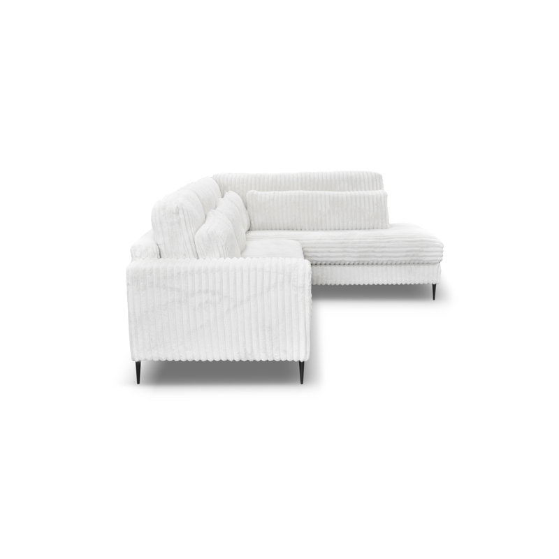 Edelare 4 Seater Corner Sofa , White, Right