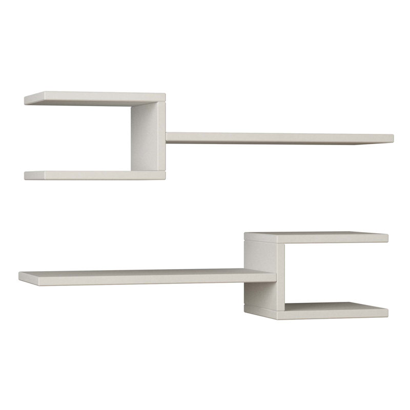 Modern Floating Wall Shelves, White