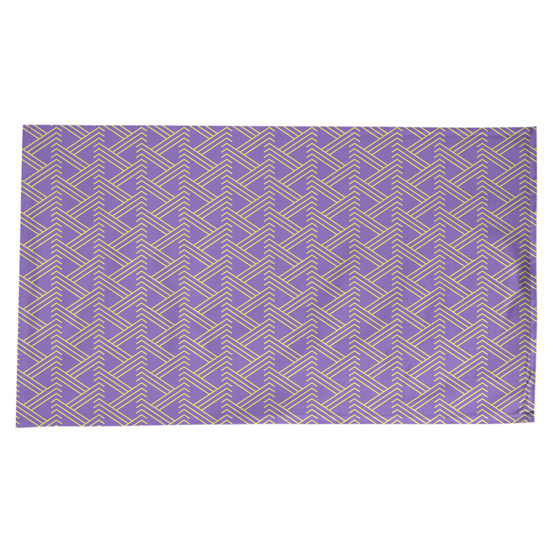 Classic Zig Zag Tablecloth, Purple/Yellow