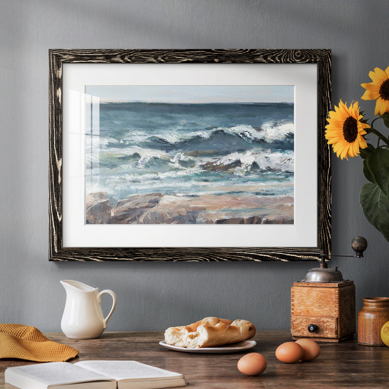 Ocean Breakers II, Cadre noir, 14" H x 20" W