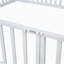 Lit simple en métal avec clôture et porte, blanc-679142762-679142764
