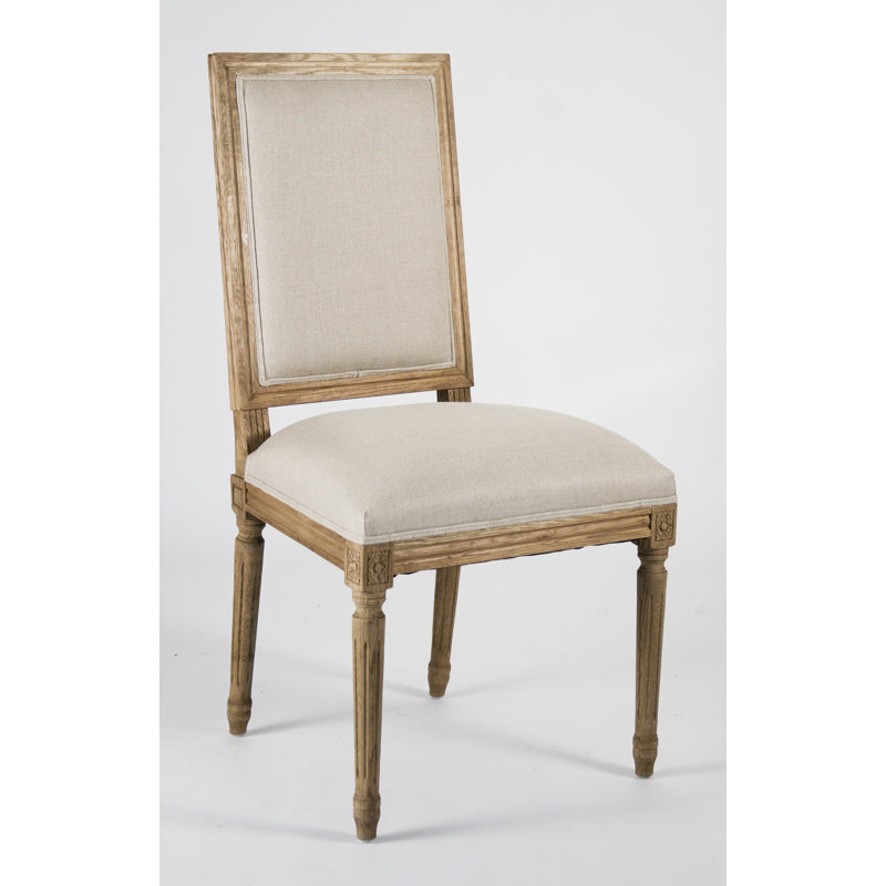 Louis Upholstered Dining Chair, Natural Oak, Natural