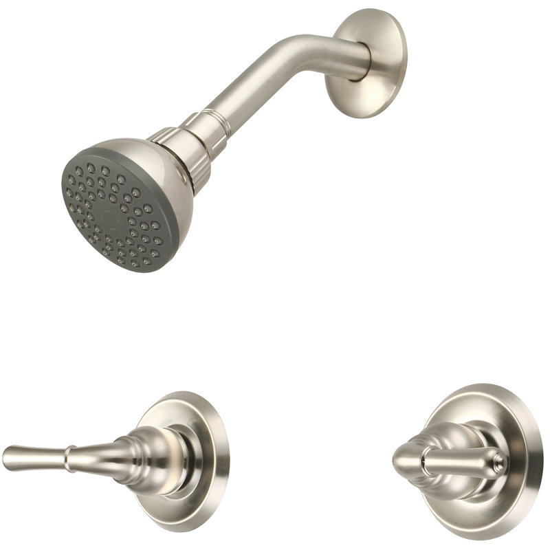 Shower Faucet with Rough in-Valve, PVD Brushed Nickel