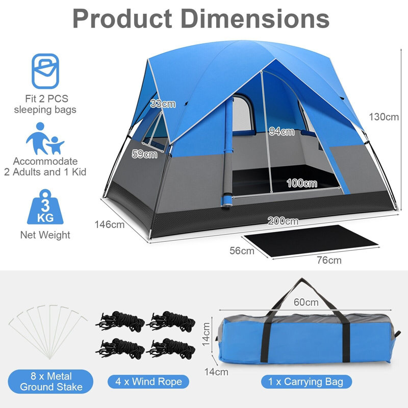 Cadisha 3 Person Tent