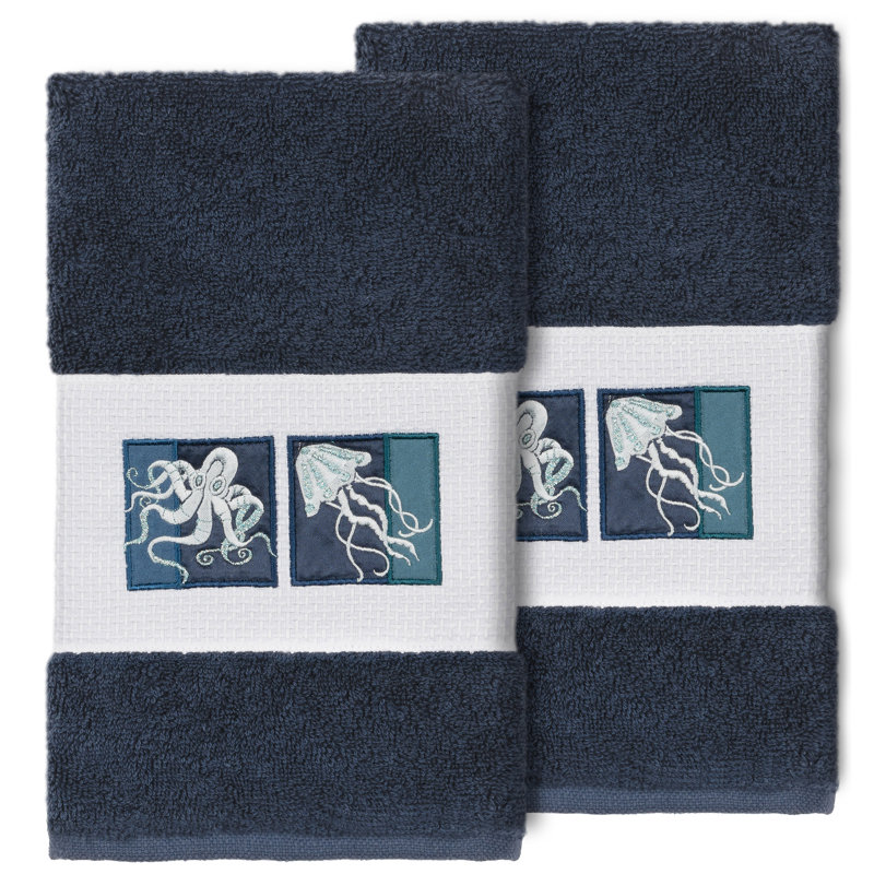 AVA Turkish Cotton Hand Towel, Midnight Blue