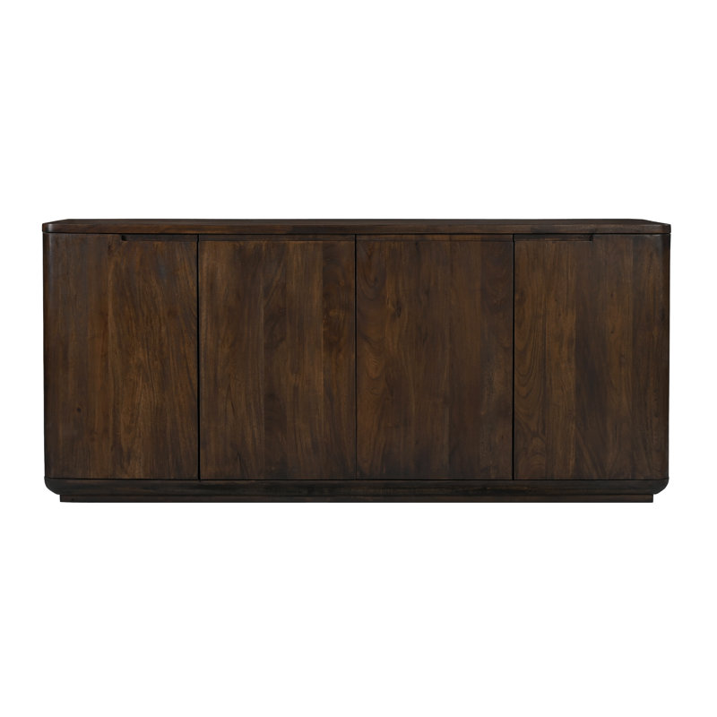 Kenna 4-door Sideboard In Modern Barista Brown Finish On Acacia Solid Wood