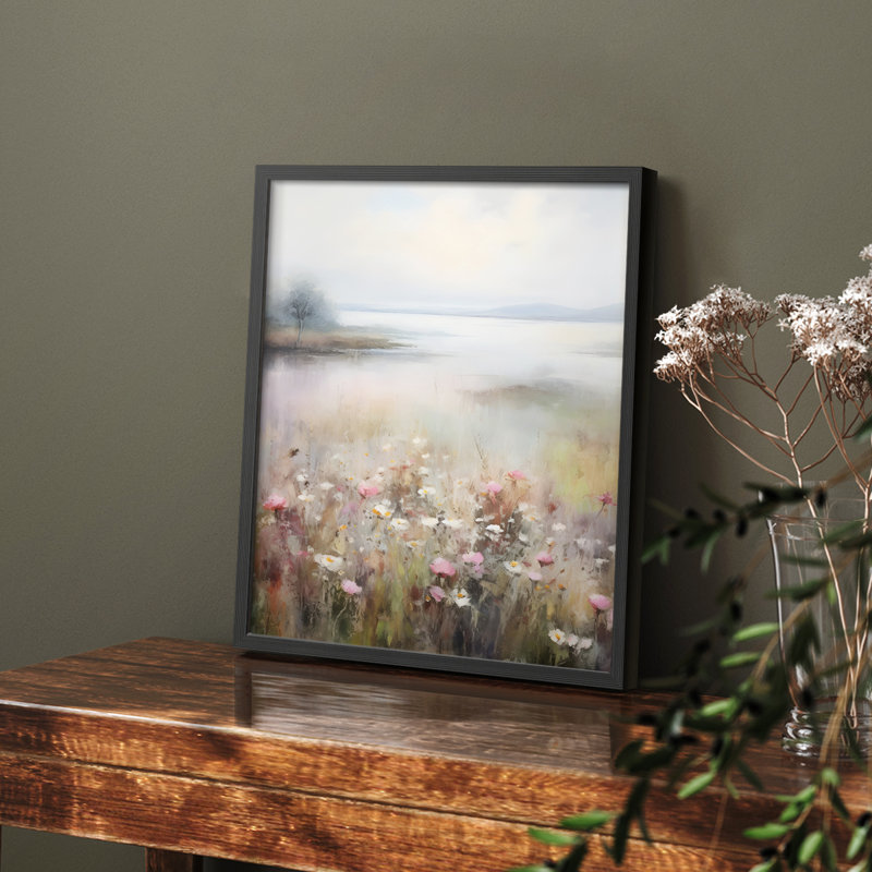 Motif floral rétro CCxxx, Noir, H 10 po x l 8 po