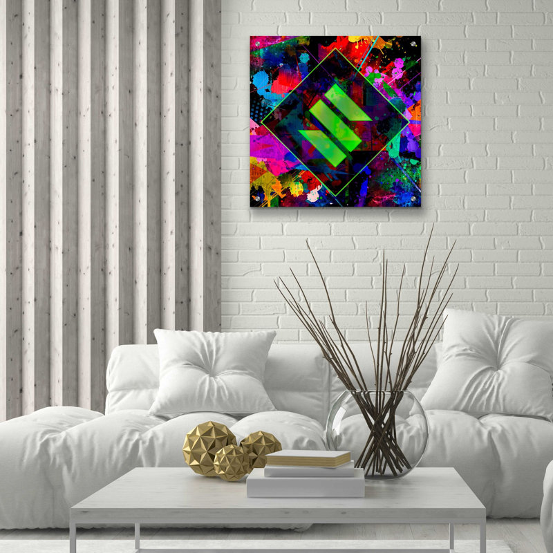 «SENT Crypto» par Epic Art Portfolio, art mural en verre acrylique, H 24 po x l 24 po x P 0,2 po