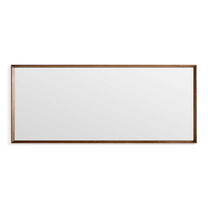 Mode Rectangle Solid Wood Mirror, Walnut