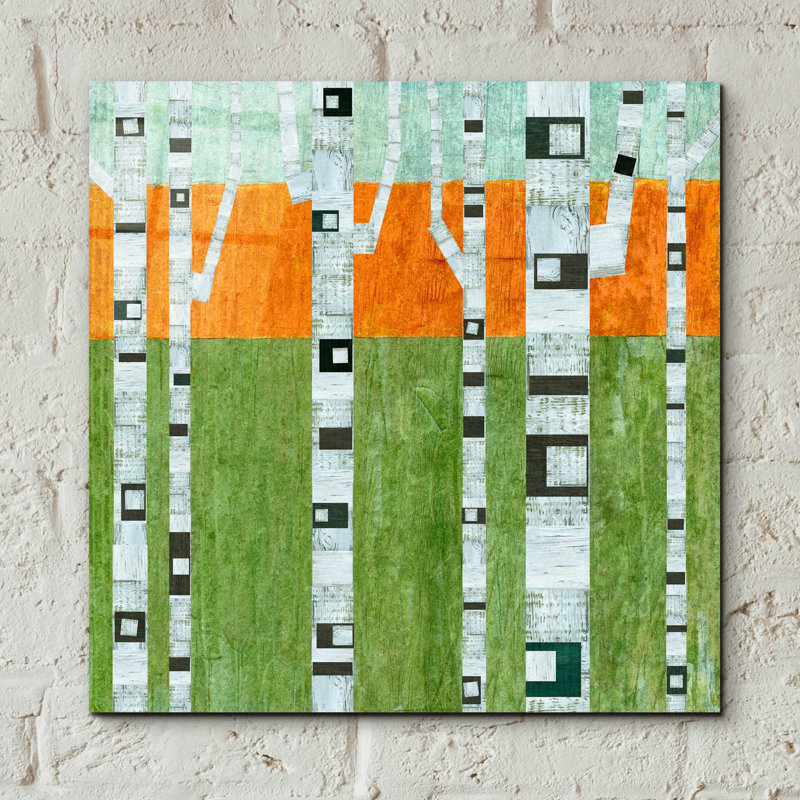 «Spring Birches» par Michelle Calkins, H 12 po x l 12 po