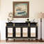 Buffet en bois massif noir-418704281