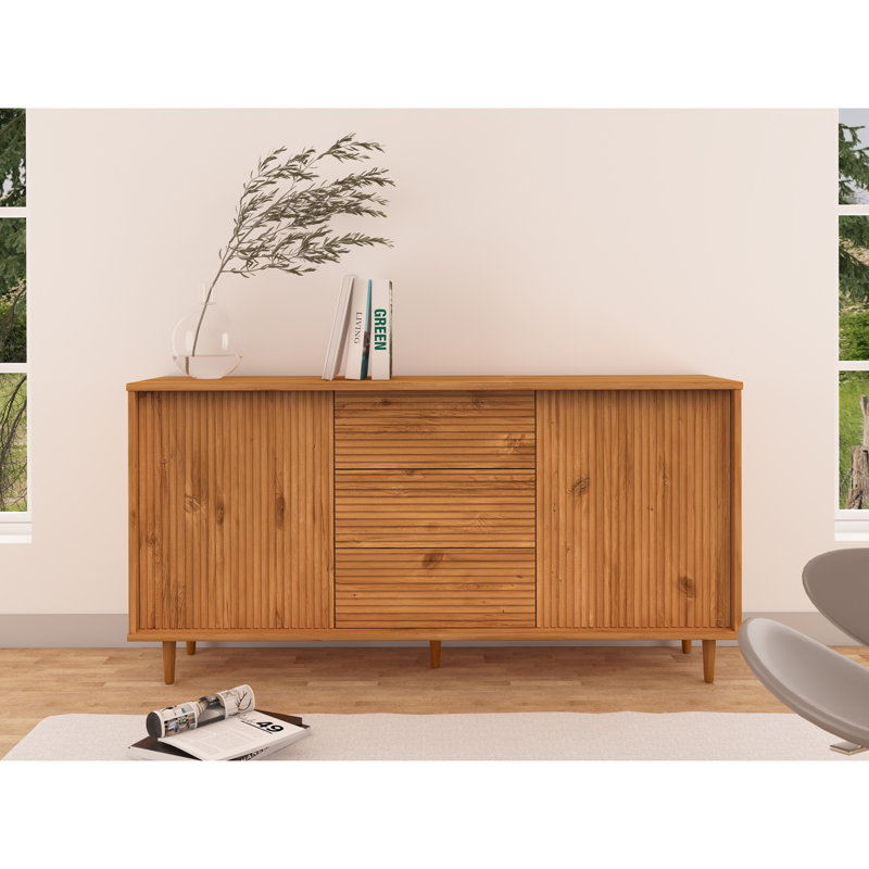 Boblitt 160cm Solid Wood Sideboard, Brown