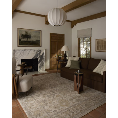 Tapis ivoire / sable Loloi Forlini