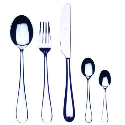 Ensemble de couverts Natura avec cuillères à moka - 30 pièces - Acier inoxydable