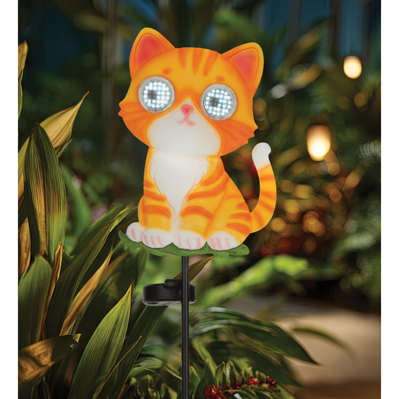 Eye Roller Solar Stake - Cat