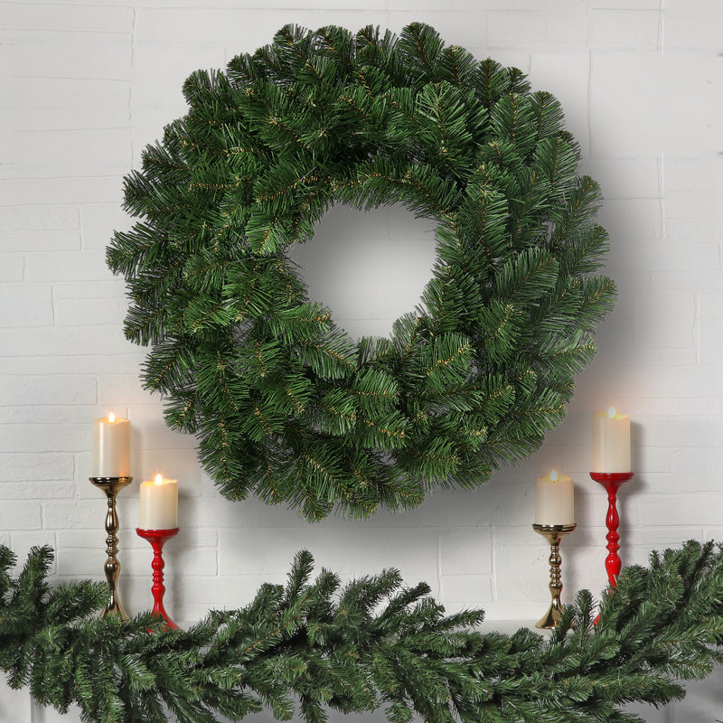 Couronne de luxe en sapin de l'Oregon, L 48 po x H 48 po x P 8 po