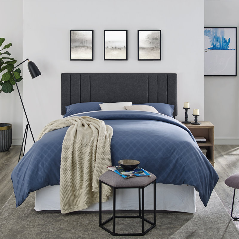 Martinsdale Upholstered Headboard, Dark Gray, King