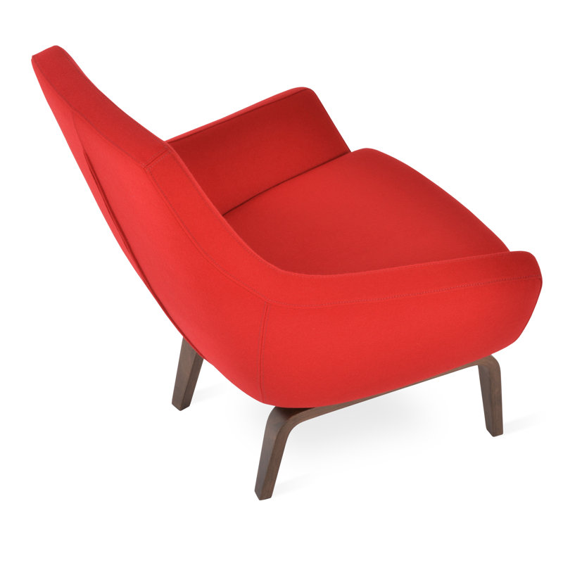 Lakewood Upholstered Accent Chair, Red Wool