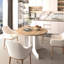 Table de salle à manger ovale extensible 59 po x 43 po avec rallonge amovible, pièce d'aspect chêne blanc, grâce amovible