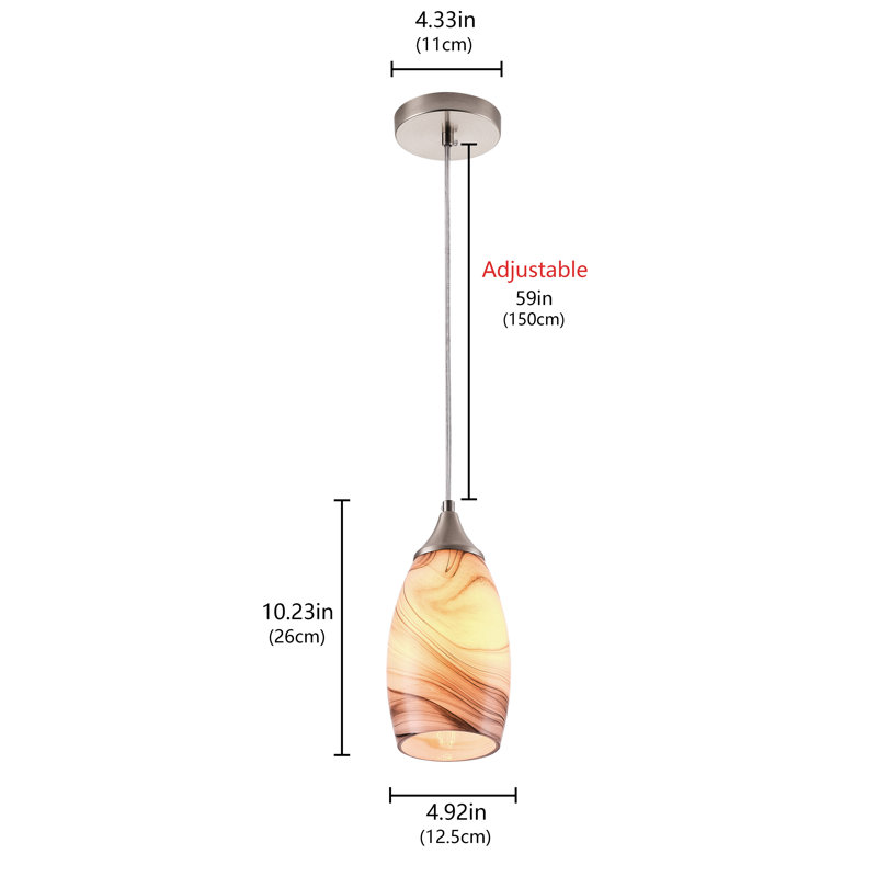 Desravines 1 - Light Lantern Pendant, Black/White