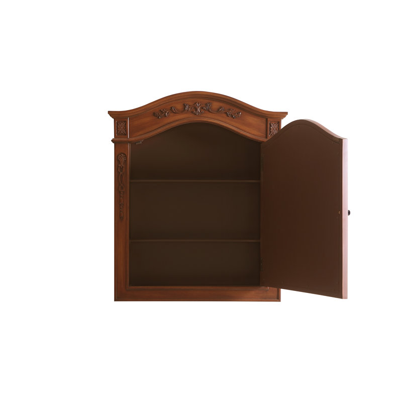 Armoire à pharmacie 1 porte avec cadre Burnet, Teck, H 38 po x l 32 po x P 5 po