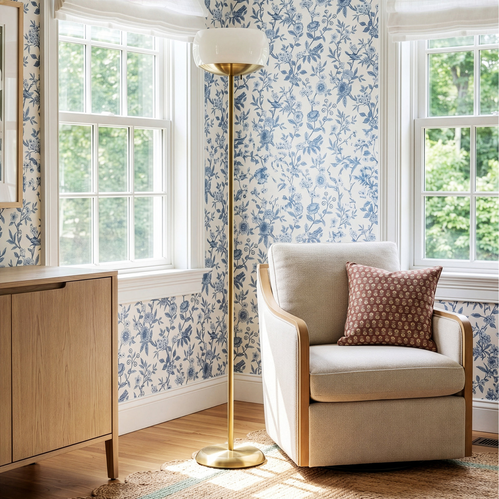 Perdita 71'' Dimmable Floor Lamp, Brass