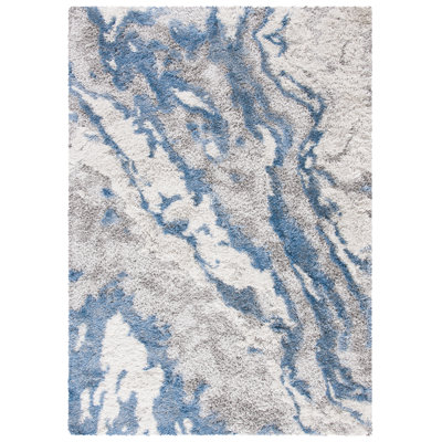 Tapis gris / bleu Tristan
