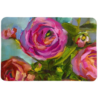 Tapis en mousse viscoélastique Painterly Roses