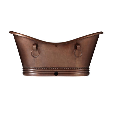 1829mm x 838mm Freestanding Soaking Copper Bathtub