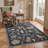 Aarna Woodland Rustic Animals  Beige&Brown Area Rug, Washable Kids Rug with Non-Slip Backing-1746534130-1748927362
