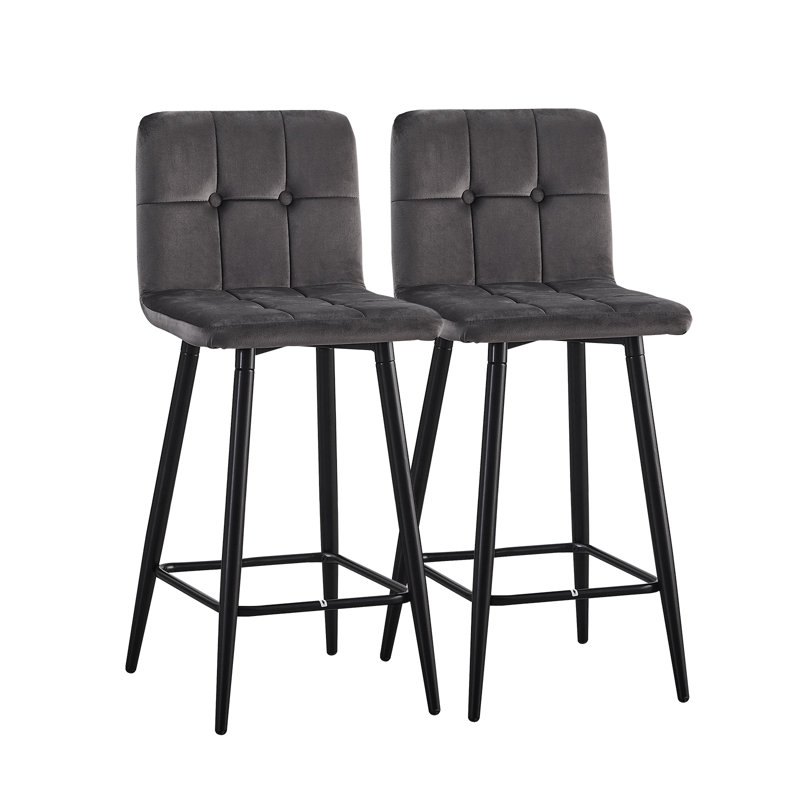 Akshata 64.5cm Bar Stool, Grey