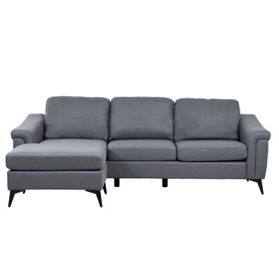 Kahtai 3 Seater Faux Leather Corner Sofa 