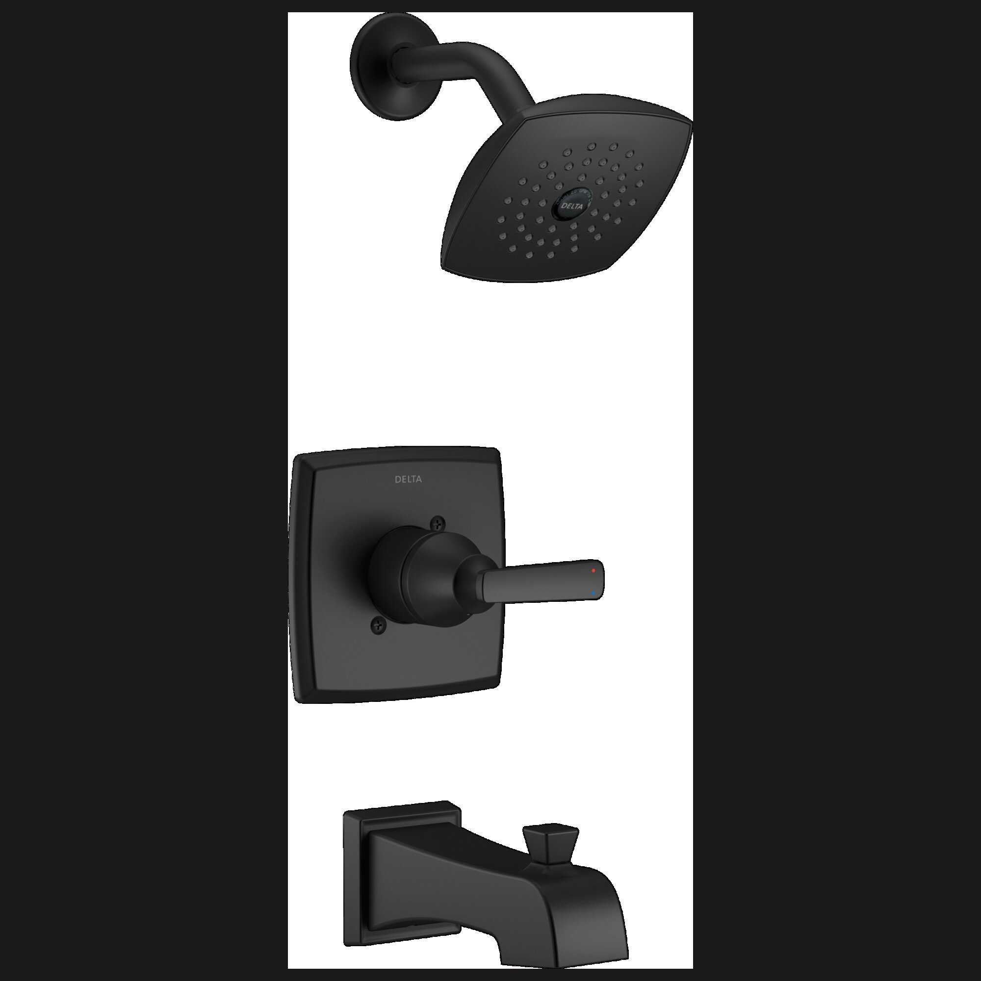 Delta purchases Ashlyn matte black 2 handle shower faucet