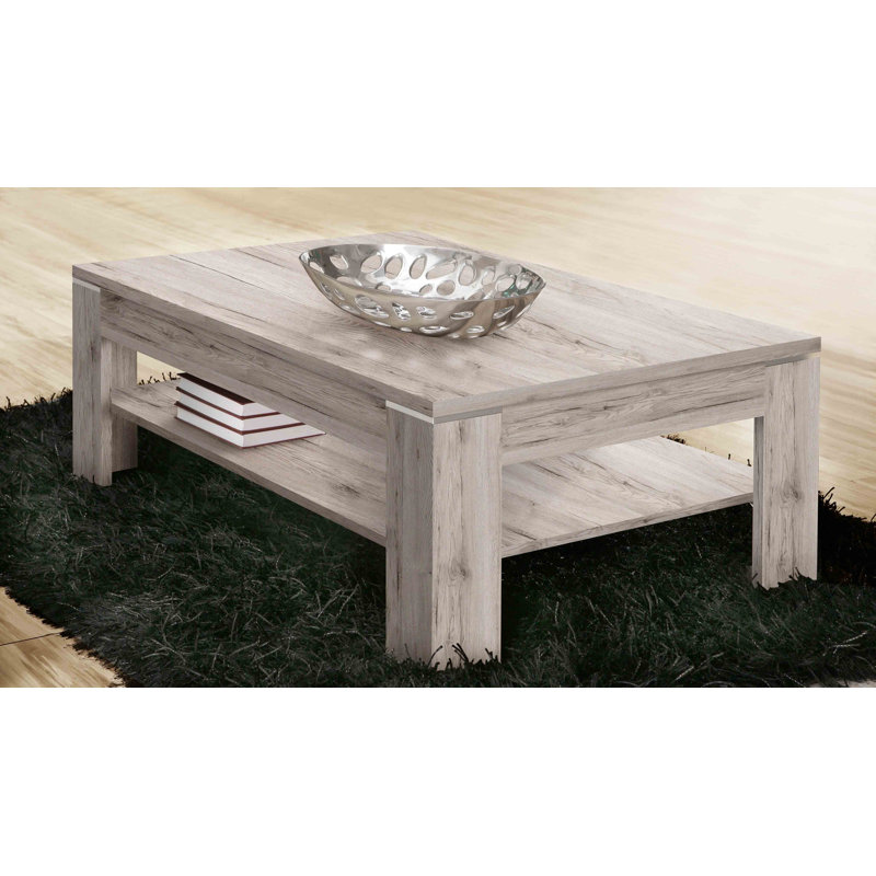 Baisden Four Leg Coffee Table, Light brown